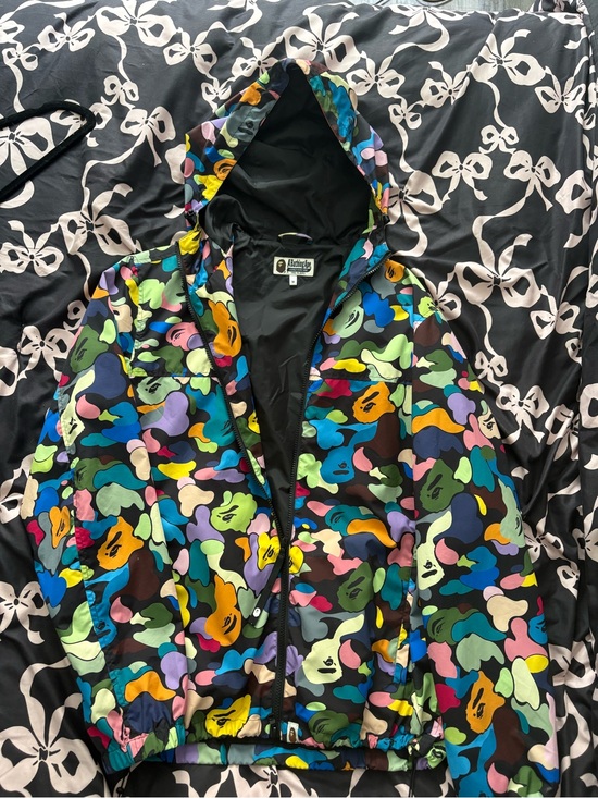 Bape Other - Bape Multicolor Camo windbreaker Hooded Jacket